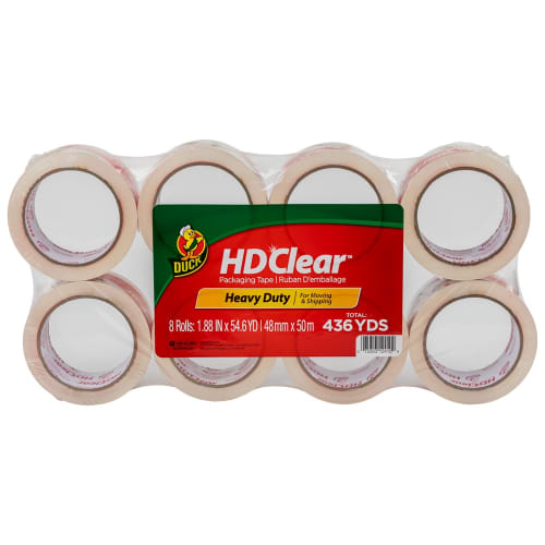 Duck Heavy Duty Packing Tape, 1.88 " x 54.6 yd, Clear